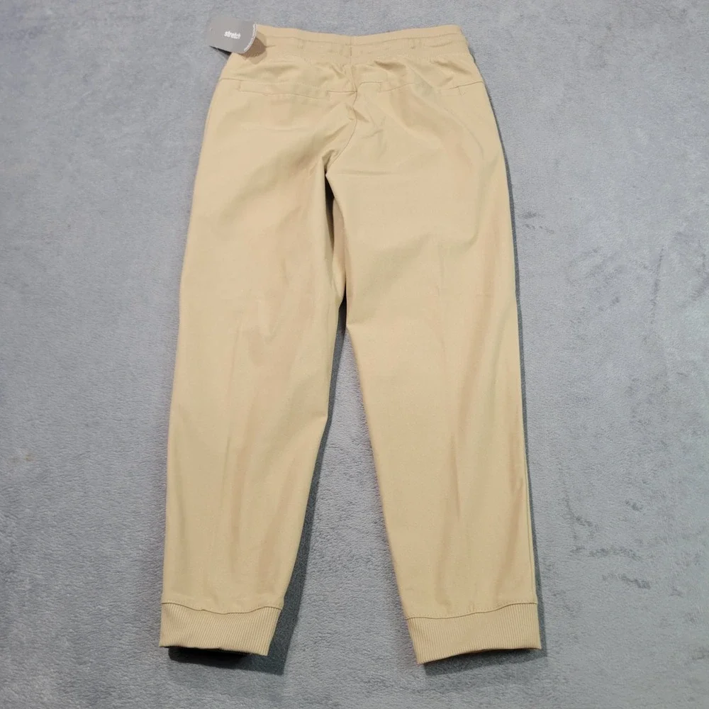 Wonder Nation Jogger Pants Kids Size S 6-7 Khaki Stretch Moisture Wicking Active